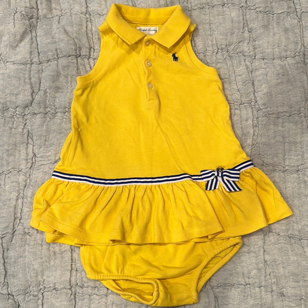 Ralph Lauren like new yellow dress.  9 months.